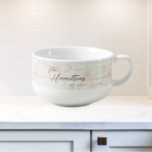 Pretty Floral Farmhouse Custom Soup Mug