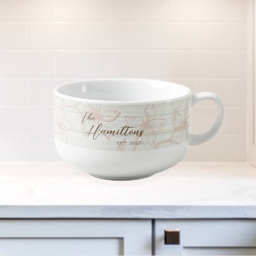 Pretty Floral Farmhouse Custom Soup Mug