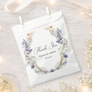 Pretty Floral  Favor Bag