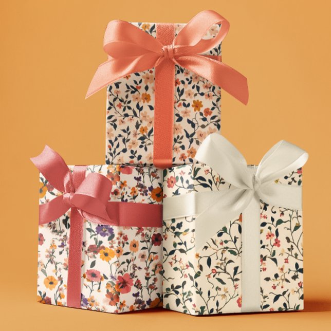 Pretty Floral Flower Gardens  Wrapping Paper Sheets (Creator Uploaded)
