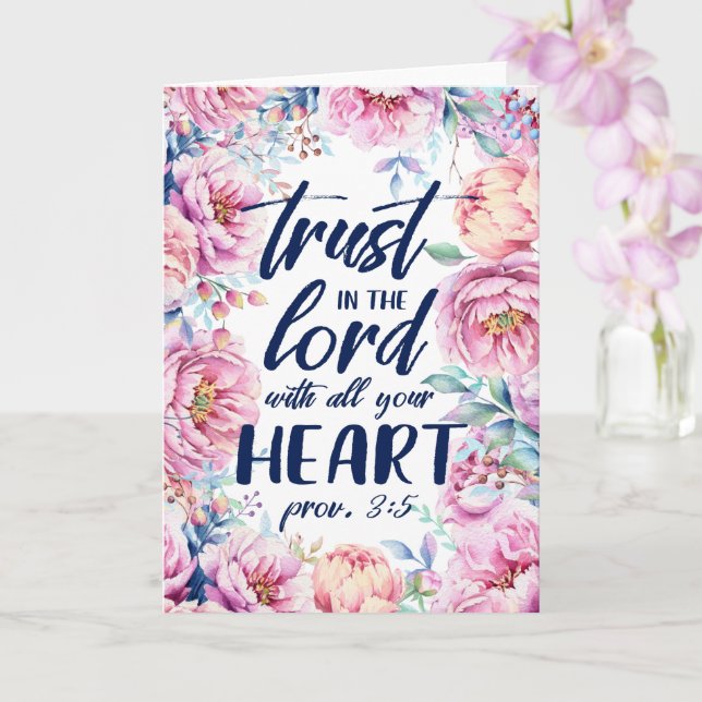 Pretty Floral Frame | Scripture Verse Card (Orchid)