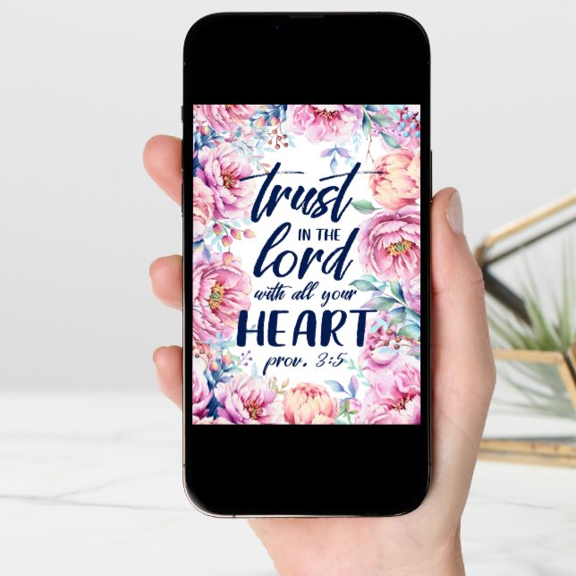 Pretty Floral Frame | Scripture Verse Card (Front Digital)