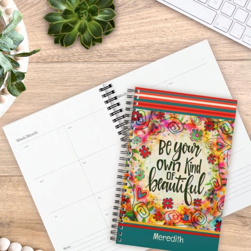 Pretty Floral Fun Beautiful Inspiring Quote Planner