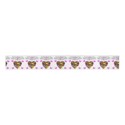 PRETTY FLORAL GALATIANS FRUITS OF THE SPIRIT GROSGRAIN RIBBON