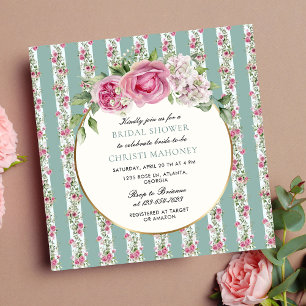 Pretty Floral Garden Bridal Shower Invitation