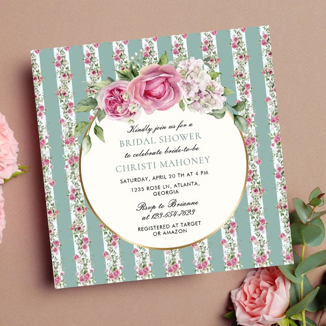 Pretty Floral Garden Bridal Shower Invitation (Creator Uploaded)