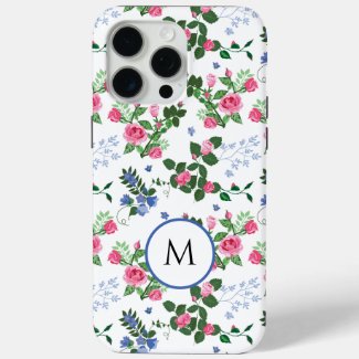 Pretty Floral Garden Monogram 