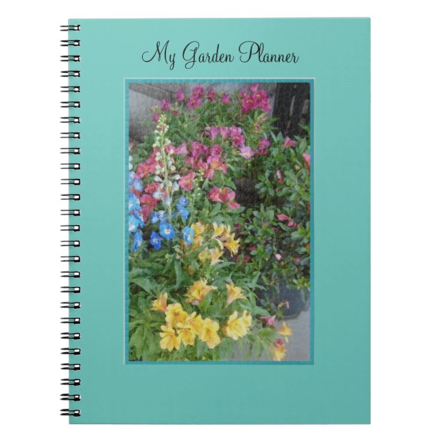Pretty Floral Garden Planner Notebook (Front)