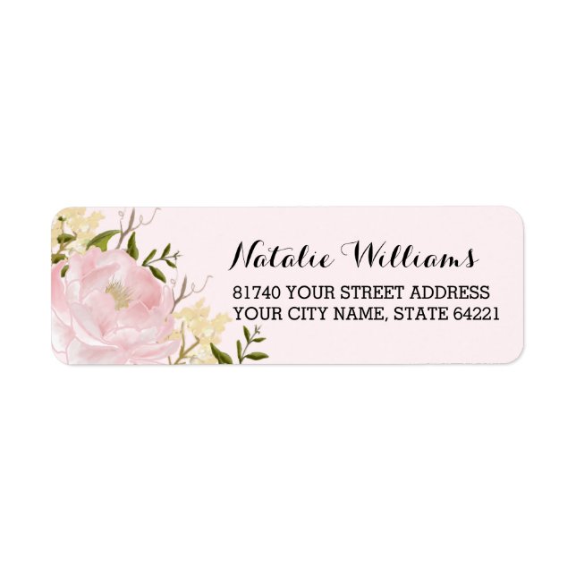 Pretty Floral Garden Return Address Labels (Front)