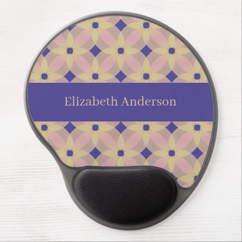 Pretty Floral Geometric Gel Mouse Pad