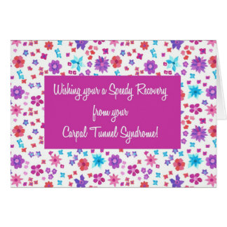 Pretty Floral Get Well Gall Carpal Tunnel Syndrome Cards
