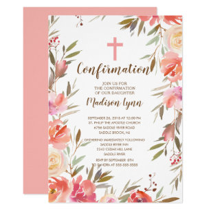 girls confirmation invitations zazzle
