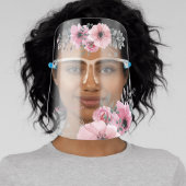 Pretty Floral Girly Personalized Face Shield (Insitu)