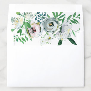 Pretty Floral Gouache Boho Pastel Flower Bouquet Envelope Liner