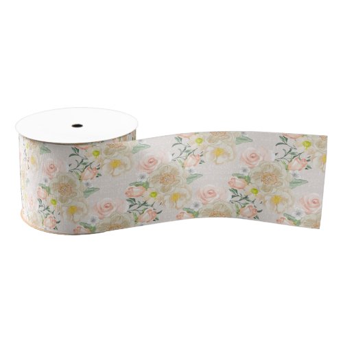 Pretty Floral Grosgrain Ribbon