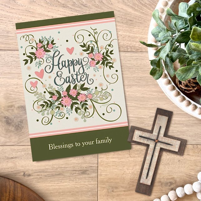 Pretty Floral Happy Easter Inspirivity Card (Creator Uploaded)