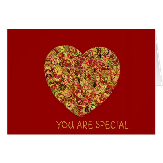 Pretty Floral Heart Cards (Front Horizontal)