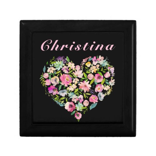 Pretty Floral Heart Valentines Day Gift Box