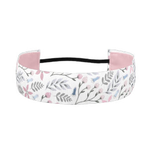 Pretty floral illustration falling botanical athletic headband