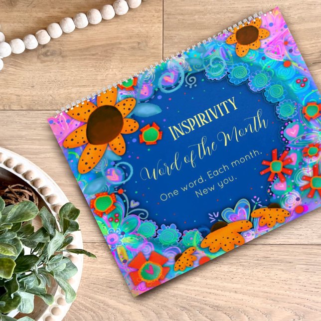Pretty Floral Inspirational Inspirivity ONE WORD Calendar (Creator Uploaded)