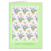 Pretty Floral Italian Language Greeting Birthday (Front)