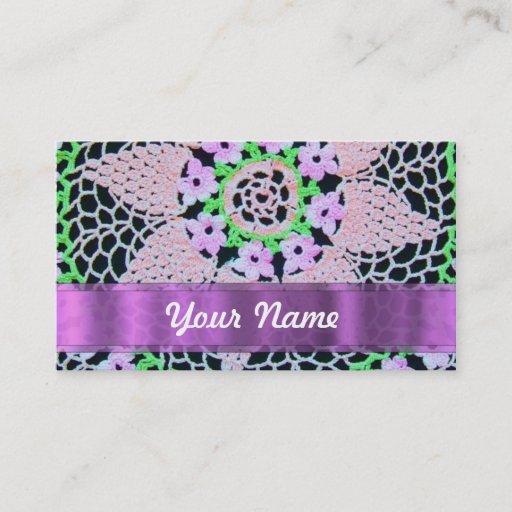 Customizable pretty floral lace business card template