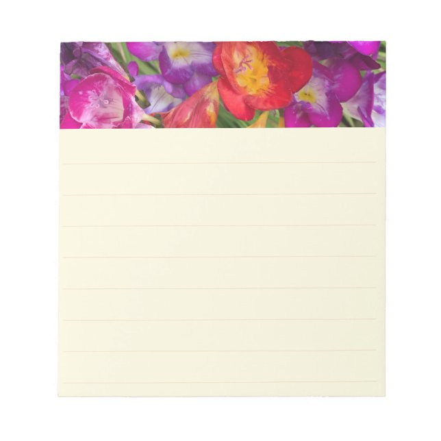 Pretty Floral LIned Notepad (Front)