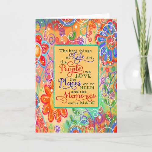 Pretty Floral Memories Made Inspirational Love Card