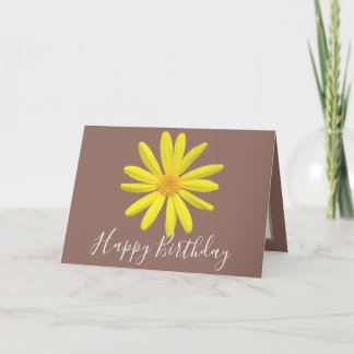 Pretty Floral Modern Daisy Flower Pink Birthday Card