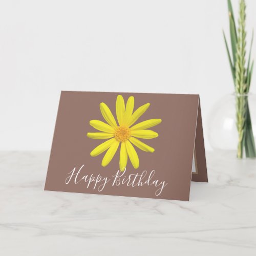 Pretty Floral Modern Daisy Flower Pink Birthday