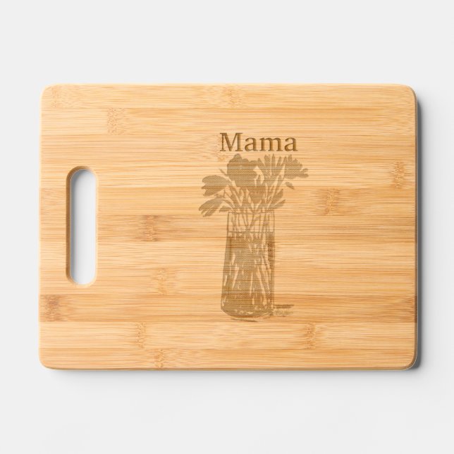 Pretty Floral Mother’s Day  Engraved Cutting Board (Front)