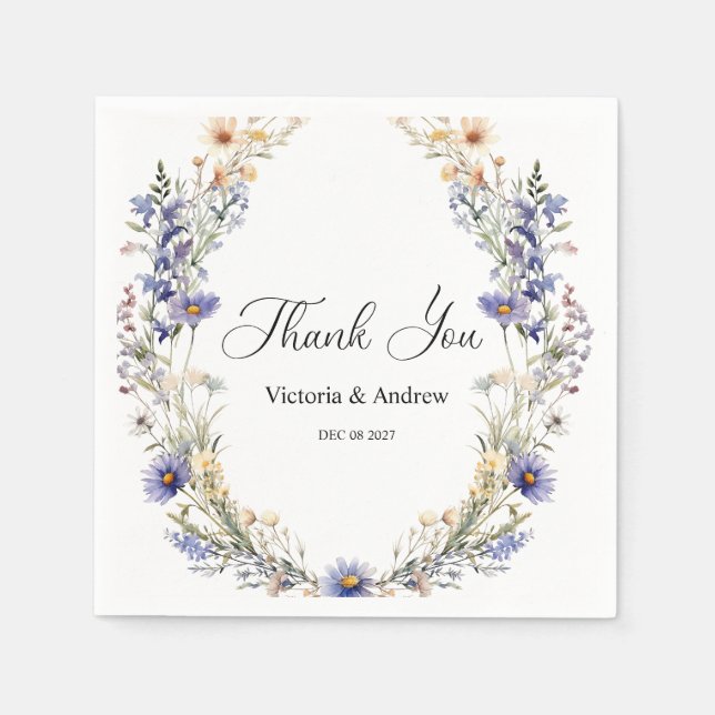 Pretty Floral  Napkins (Front)