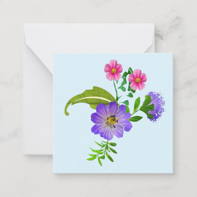 Pretty Floral Note card (Front)