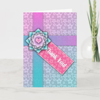 Pretty Floral Package Thank You Card