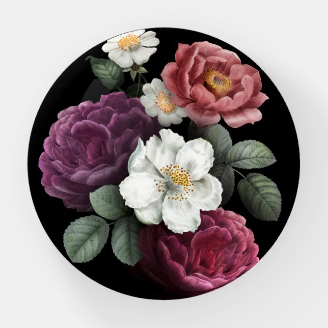Pretty Floral Paperweight (Front)