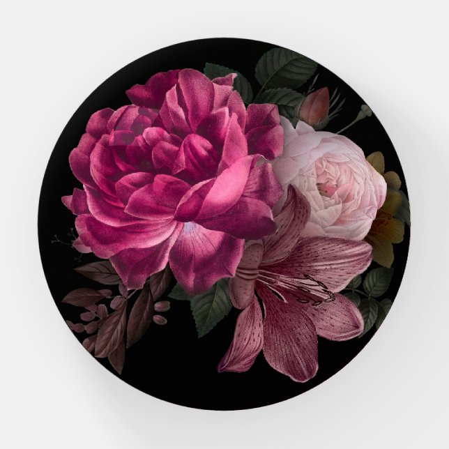 Pretty Floral Paperweight (Front)