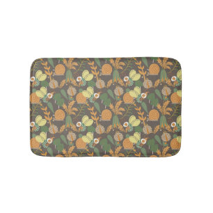 Pretty Floral Pattern Bath Mat