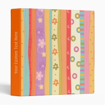 Pretty Floral Pattern Binder by thepapershoppe at Zazzle