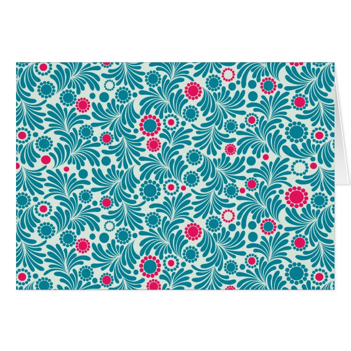 Pretty Floral Pattern  Blank Notecards
