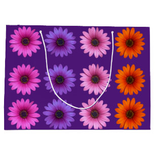 Pretty Floral Pattern Cute Garden Flower Christmas Large Gift Bag