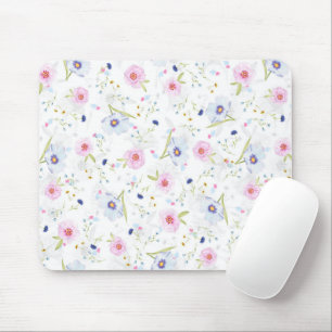 Pretty Floral Pattern Mouse Pad