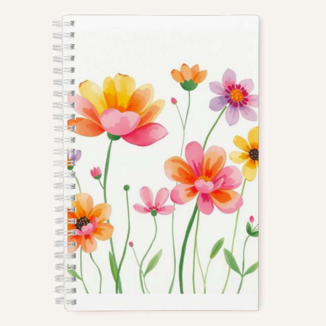 Pretty Floral Pattern Notebook (Front)