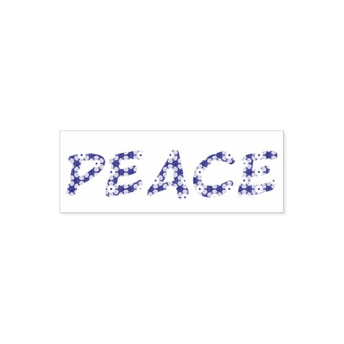 Pretty Floral Peace Logo Self_inking Stamp