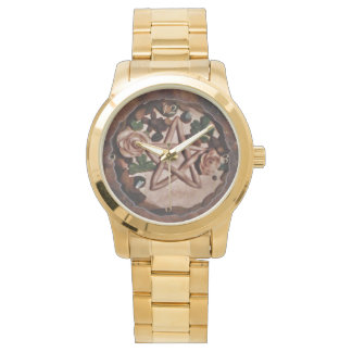 Pretty Floral Pentacle Witch Wiccan Pagan Watch