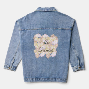 Pretty Floral Personalized Denim Jacket