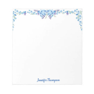 Pretty Floral Personalized Notepad