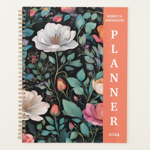 Pretty Floral Personalized  Planner