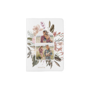 Pretty Floral Photo Arch with Name Passport Holder