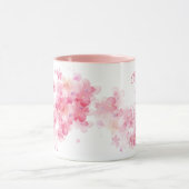 Pretty Floral Pink Watercolor Best Aunt Ever Mug (Center)