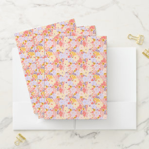 Pretty Floral Pocket Folder Spring Garden Design